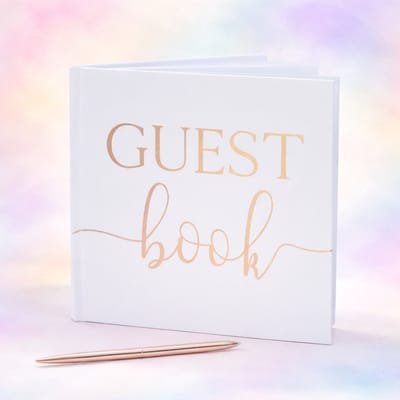 Bruiloft Gastenboek – Elegant Trouwalbum met Blanco Pagina’s – Tijdloos Herinneringen boek voor Gelukwensen & Berichten - Wedding Guestbook - Huwelijk gasten boek