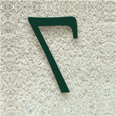 Huisnummer 7 - Nummerbord Huis - Huis Identificatie - Roestvrij Staal - 20 cm - Mosgroen