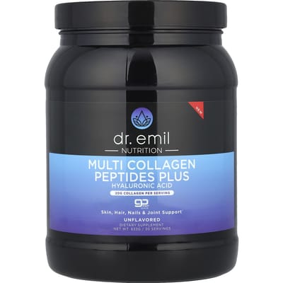 Dr. Emil Nutrition, Multi Collageen Peptiden, met Hyaluronzuur, Ongezoet, 633g
