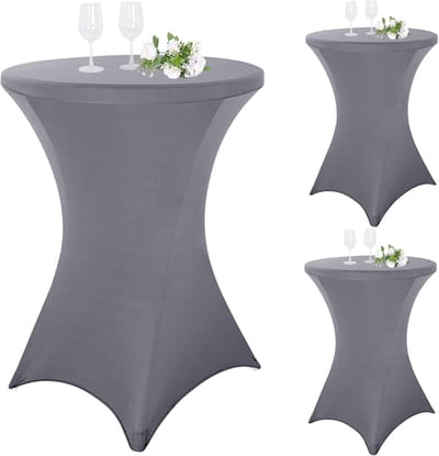Unyqoos ® Elegante en Rekbare Tafelhoezen Set van 3 voor Bistro- en Statafels