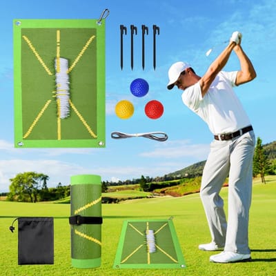 Golf Trainingsmatten voor Beginners - Verbeter je Swing en Balpositie met Analyse van Swingpaden en Oefeningen