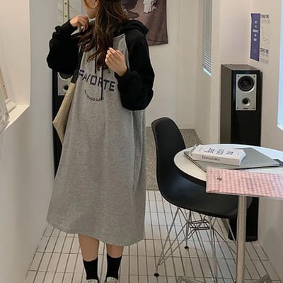 Robe Sweat à Capuche Style Décontracté Coupe Confortable Hivernale pour Femmes Jupe Longue Épaisse Velours Plus Taille Haute Jupe Amincissante pour Maman Grosse One size gris