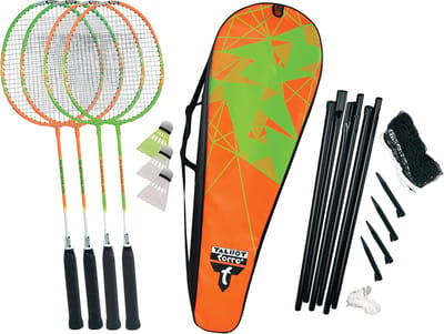 Badminton Set - Compleet Spelmateriaal - Buiten Sporten - Inclusief Net en Tas - 4 Spelers