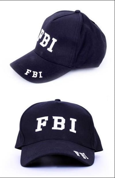 Themaparty FBI Baseball cap - Police thema feest pet - 12 stuks