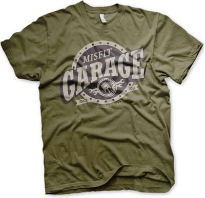 Misfit Garage Heren Tshirt -S- Piston Sign Groen