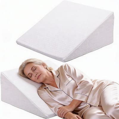 Wigkussen Traagschuim Ergonomische Ondersteuning voor Rug & Benen – Wigkussen Driehoekig Kussen Comfortabel voor Bed & Ontspanning – Rugkussen & Beenkussen Multifunctioneel Design | Incl. Afneembare & Wasbare Hoes