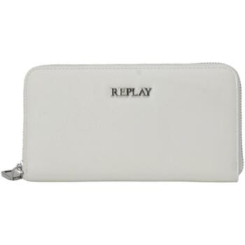 REPLAY Portemonnee Zip Around Wallet Optical White Wit