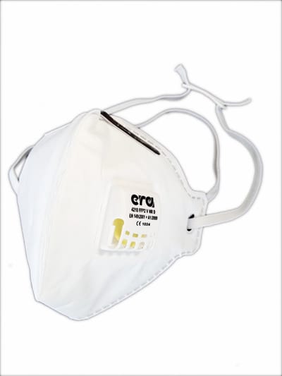 ERA® Mondmaskers - Mondkapjes - Stofmaskers - Stofkapjes - 4 lagen - Met ventiel - Opvouwbaar - Wit - 15 stuks