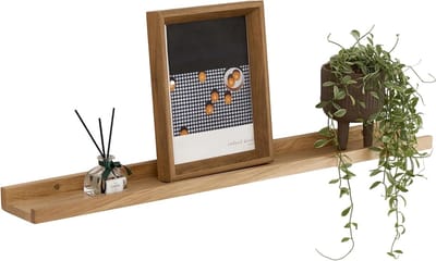 40 cm Eikenhouten Wandplank - Stevige Plank voor Woonkamer, Slaapkamer en Badkamer Decoratie
