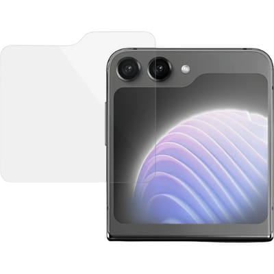 CaseBody Samsung Galaxy Z Flip6 Back Screenprotector Gehard Glas Transparant