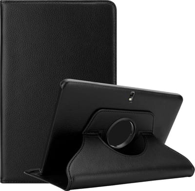 Cadorabo Tablet Hoesje geschikt voor Samsung Galaxy NOTE 10.1 2014 / Tab PRO 10.1 in OUDERLING ZWART - Beschermhoes ZONDER auto Wake Up, met stand functie en elastische band sluiting Book Case Cover Etui
