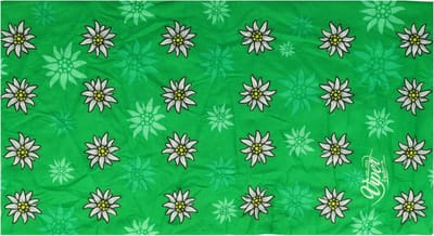 Haarsoires Haarband Multifunctioneel 45x25cm - Bloemen Patroon - Groen Wit Geel - Elastische Stof - Bandana Col Nekwarmer - Sport Outdoor Casual - Unisex