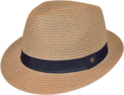 Resort Trilby – Zomerhoed Dames & Heren Natuurlijke Vezel - Maat: L-XL: 61 cm - Bruin