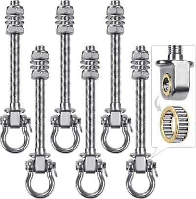 Omgoods - Set van 6 Swing Hangers met Lager voor Hangstoelen en Hammocks