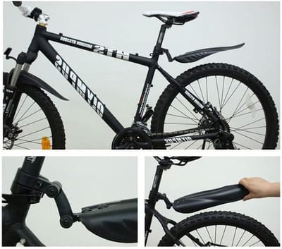 Universele Fietsmudguard voor 2 Banden, Bescherming voor Voor- en Achterwiel, 34 mm Grip en Stabiliteit