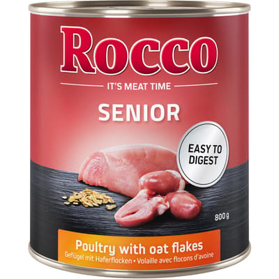 24x800g Senior Gevogelte & Havervlokken Rocco Hondenvoer