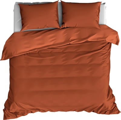 De Witte Lietaer Dekbedovertrek Katoen Satijn Olivia - Tweepersoons - 200 x 200/220 cm - Bruin