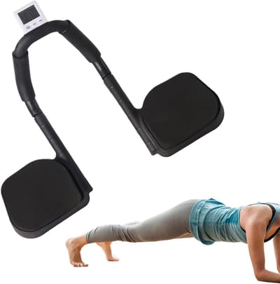 Ab Workout Equipment - Buiktrainer Core Trainer - Thuis Fitness - Met Geïntegreerde Timer - Compact Opvouwbaar - Zwart