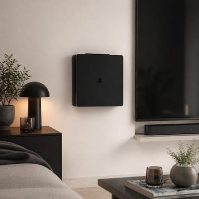 Wall Mount Geschikt voor PlayStation 4 – PS4 Muurbeugel – Console Wandhouder – Ruimtebesparend – Minimalistisch Design – Stevige Bevestiging – Zwart