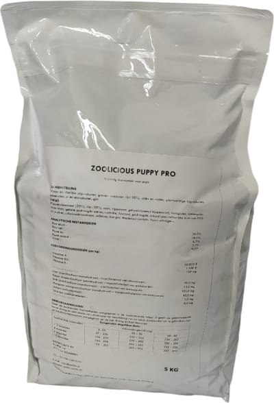 Zoolicious Puppy Pro brokken 5kg - volledig diervoeder voor pups