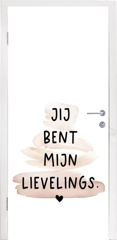 Deursticker Quotes - Spreuken - Stel - Jij bent mijn lievelings - 95x235 cm - Deurposter