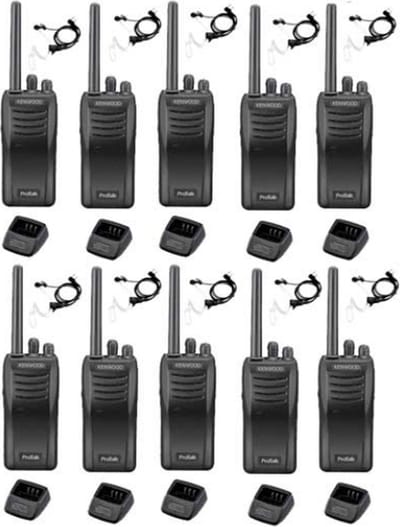Set van 10 stuks Kenwood TK-3501 met beveiliging oortje en laders