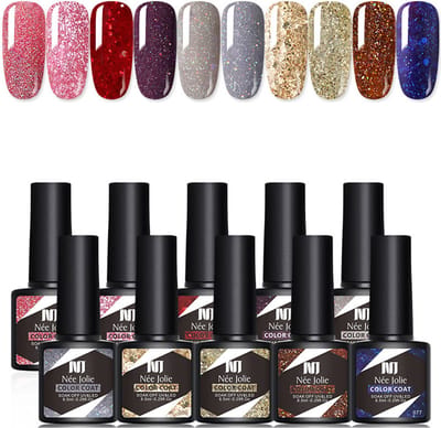 NAXSIR 10 Kleuren Gelnagellak Set - Gellak Starterspakket - Nude Tinten & Salonwaardig