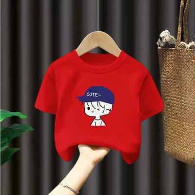 Kleding voor jongens en kinderen Korte mouwen Zomer Puur Katoen Kinderkleding Dunne Tops T-shirts voor Meisjes voor Kinderen 1 Jaar Oud 150cm