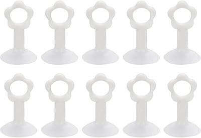 Deurstoppers - Wandbeschermers Zuignap - Deuren Beschermen - Ponsvrij - 10 stuks - Wit