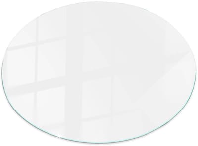 Tulup Tafelblad Glas - Kleur Wit Glad Glazen Tafelblad - 50 cm - Wit Glazen Plaat - Rond Tafelblad Glas - Glazen Tafelblad Geschikt voor de Keukentafel - Veiligheidsglas