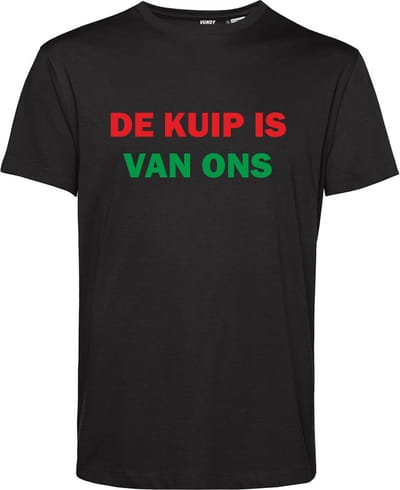 T-shirt De Kuip Is Van Ons | NEC Supporter | Nijmegen | Bekerfinale | Zwart | maat XS