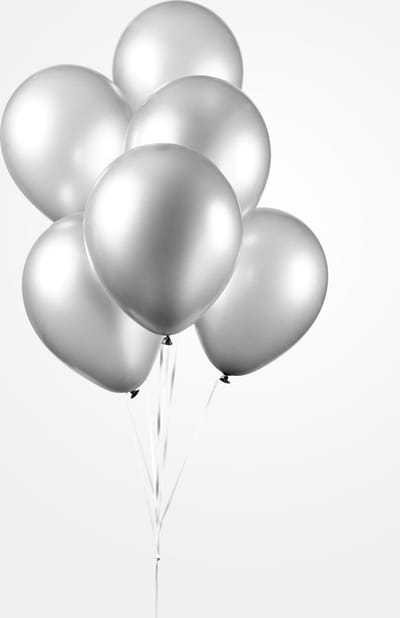 10 Balloons 12″ metallic zilver - Thema Feest Party Ballon