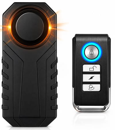Tolvia Fietsalarm 113 dB - Draadloos Antidiefstal Trillingsalarm met Afstandsbediening - Waterdicht Bewegingsalarm voor Fiets, E-bike, Scooter, Motor, Step en Poort
