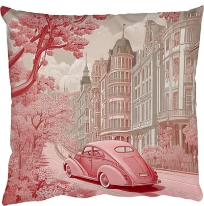 Sierkussens - Kussentjes Woonkamer - 50x50 cm - City - Car - Pink