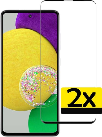 Screenprotector - Geschikt voor Samsung Galaxy A52s 5G - 2 Stuks - Full Cover - Beschermglas - Gehard Glas - Tempered Glass - Screen Protector
