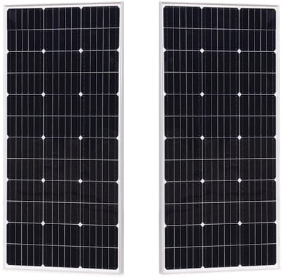 Zonnepaneel - Zonnepanelen - Monokristallijn - Set van 2 - 100W - Rigid Glass - Waterdicht - Lichtgewicht - On-Grid/Off-Grid Gebruik - Hoge Efficiëntie