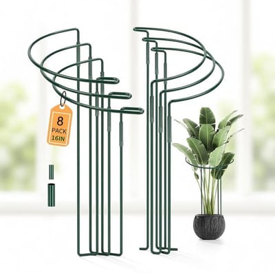 Maison Elara Plantensteun Set van 8 - Stevige Ringkooi voor Tuinplanten, Groenten en Bloemen (25x40 cm)