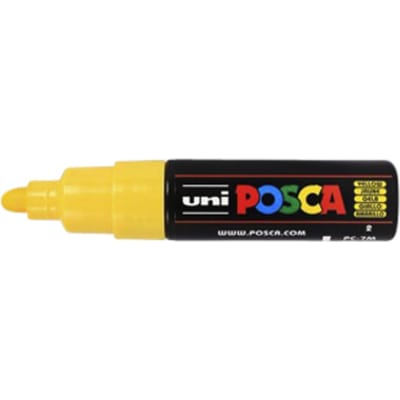 Posca marker met conische punt schrijfdikte breed geel