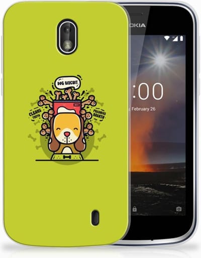 Nokia 1 Telefoonhoesje met Naam Doggy Biscuit