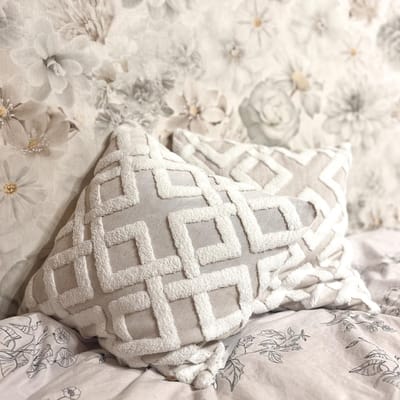 Unyqoos ® Bohemian Stijl Kussenslopen Set van 2 voor Woonkamer en Slaapkamer, Beige, 45 x 45 cm