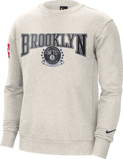 NIKE X NBA BROOKLYN NETS - 75th Anniversary - Herentrui - Crewneck - Wit - XXL