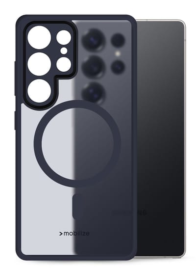 Mobilize Hoesje geschikt voor Samsung Galaxy S25 Ultra MagSafe Telefoonhoesje Hardcase | Mobilize Hybrid Backcover Shockproof | Geschikt voor MagSafe | Geschikt voor Draadloos Opladen met Magnetische Ring | Geschikt voor MagSafe Case - Blauw