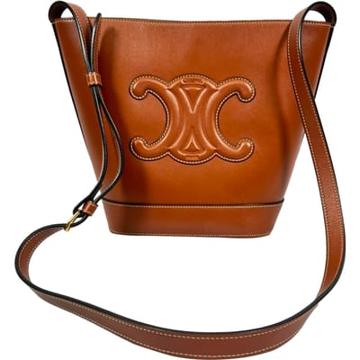 Celine Kleine Cuir Triomphe Emmertas in Bruin Leer