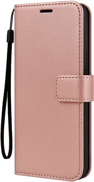 Hoesje Met Pasjeshouder - Geschikt voor Google Pixel 9a - Luxe Bookcase Portemonee - Flip Case - Kunstleer Book Case - Flipcase - Book Cover - Walletcase - Portemonneehoes - Rosé goud