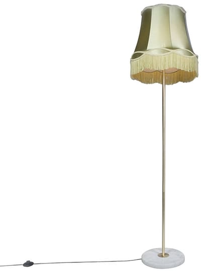 QAZQA kaso - Retro Vloerlamp | Staande Lamp met kap - 1 lichts - H 1750 mm - Groen - Woonkamer | Slaapkamer | Keuken