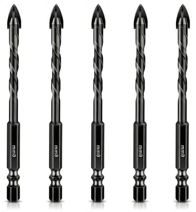 Tegelboor Set - Metaalboor Keramiek - Nauwkeurig Boren - YG6X Hardmetalen Punten - 5 Delig - Metaalkleur