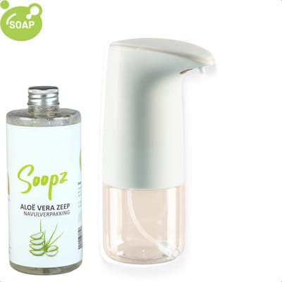 Soopz Automatische Zeepdispenser – Hemelsblauw – Sky Blue Vivid – Zeeppompje met Bewegingssensor – Met Aloë Vera Zeep