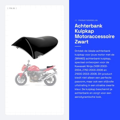 Dailygoods- Achterbank Kuipkap Zwart - Voor Kawasaki Ninja ZX6R 2003-2004 - Z750 2003-2006 - Z1000 2003-2006 - Duurzaam ABS Kunststof - Eenvoudige Installatie - Motorfiets Kuipkap