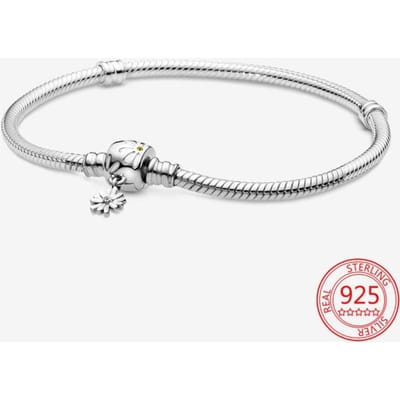 925 Sterling Zilver Eeuwige Liefde Geloften Roze Hartvormig Slot Armband Huwelijksverjaardag Cadeau 20cm