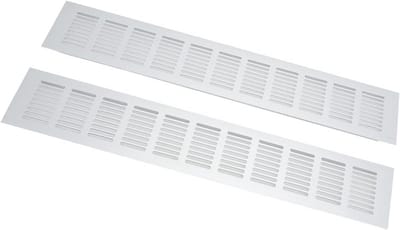 Ventilatieroosterset Aluminium 2 Stuks - Rechthoekig Ventilatieplaat voor Kasten